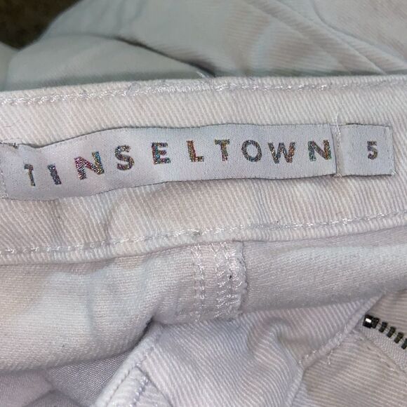 Tinseltown White Distressed Women Jeans Size 5 - Picture 10 of 11